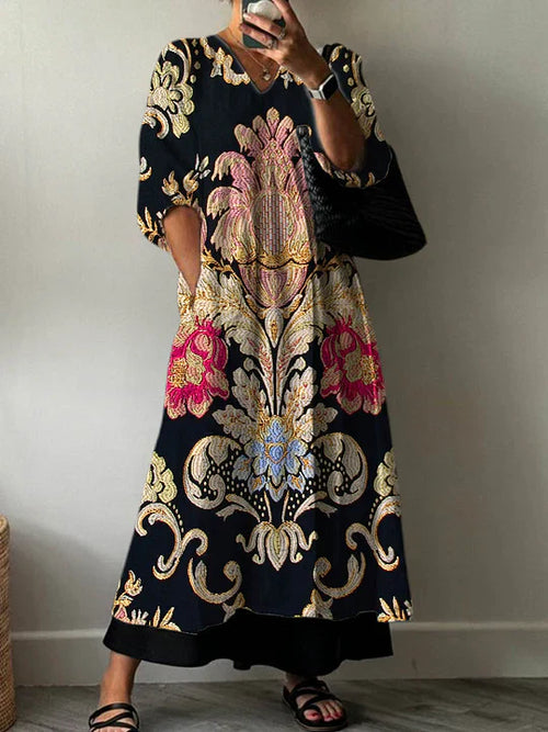 Clara | Elegante Print Jurk