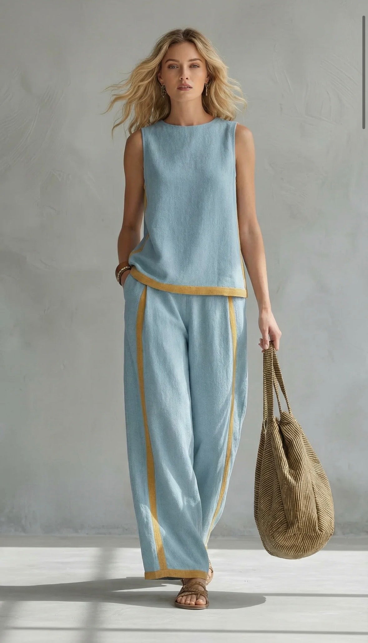 Leila™ | Elegante Twee-delige Set Blauw
