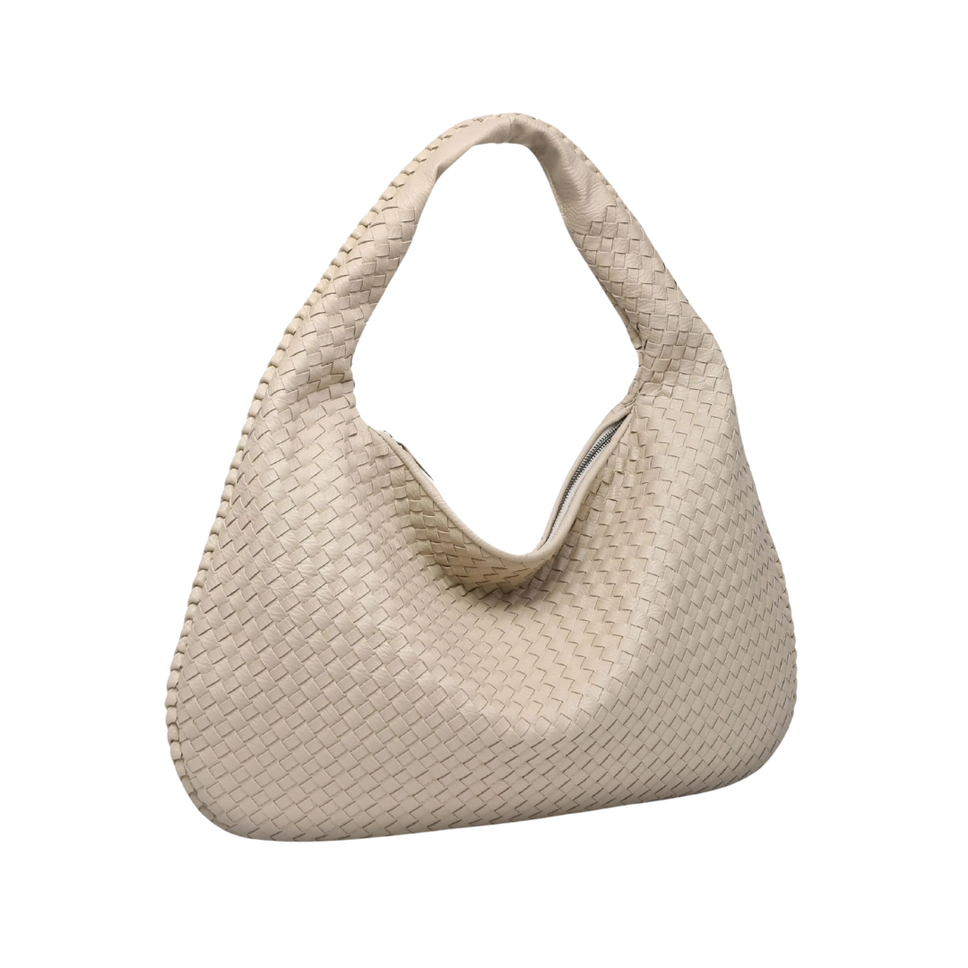 Gevlochten Hobobe Beige