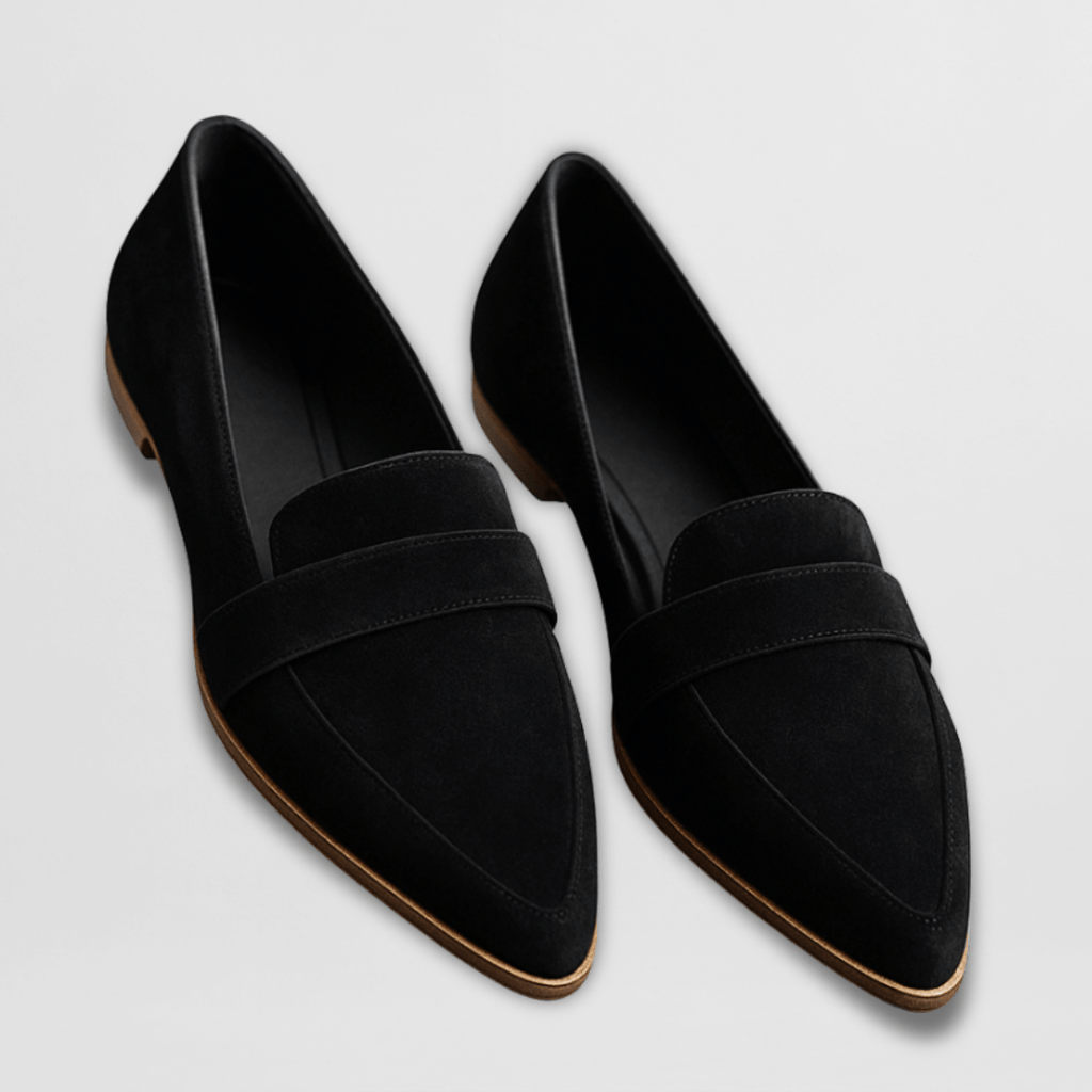 Helen | Orthopedische zachte suede instappers Zwart