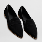 Helen | Orthopedische zachte suede instappers Zwart