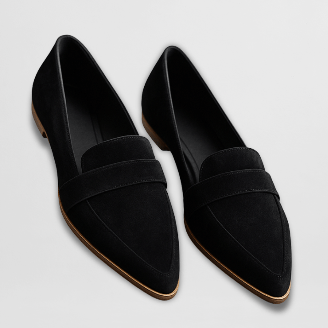 Helen | Orthopedische zachte suede instappers Zwart