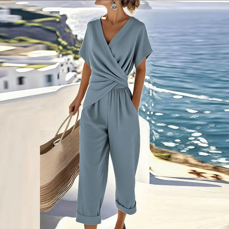 Colleen™ | Elegante Twee-delige Set Blauw