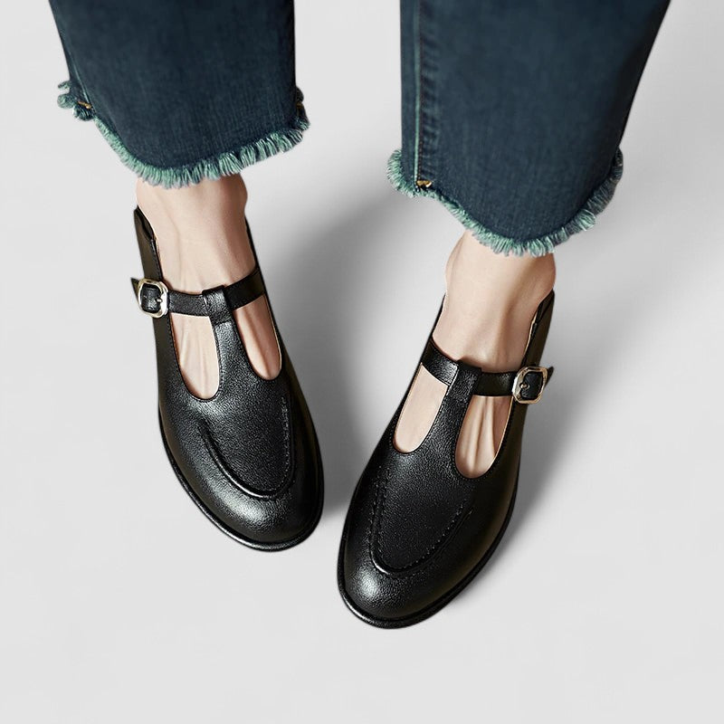 Camila | Orthopedische Mary Jane schoenen met lage hak Zwart
