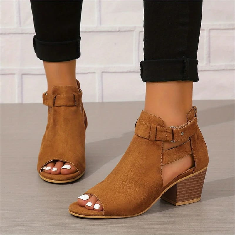 Paulina | Sandalen met Hak Bruin